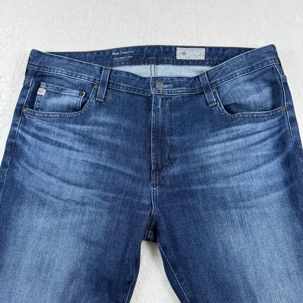 AG Adriano Goldschmied Jeans Mens Size 36x34 Blue Tellis Modern Slim Denim 360
